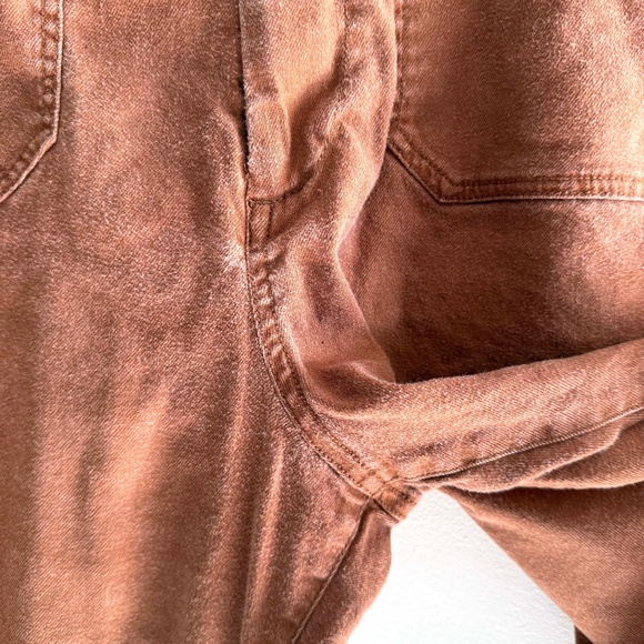 Maeve Anthropologie Colette Linen Cropped Pants Women’s 31 Brown Wide Leg Boho - Picture 4 of 10